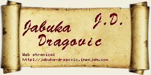 Jabuka Dragović vizit kartica
